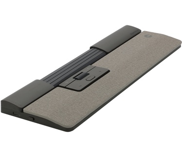 Contour Design SliderMouse Pro (bedraad) met Slim polssteun in stof Lichtgrijs