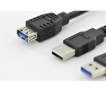 Digitus 0.3m, USB3.0-A/2xUSB3.0-A Zwart