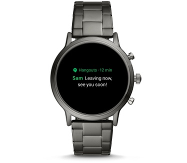 Fossil Gen 5 The Carlyle HR Smoke Stainless Steel Zilver (Zilver)