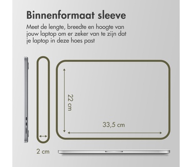Accezz Basis Laptop hoes 13-14 inch - Laptopsleeve - Groen