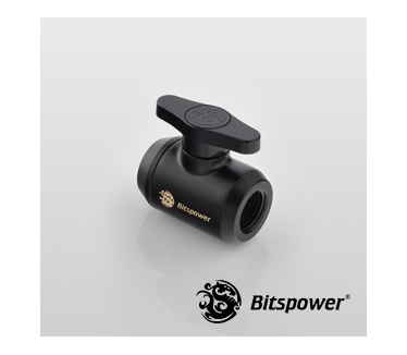 Bitspower Carbon Black Mini Valve With Black Handle