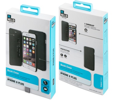 BeHello iPhone 6 Plus / 6S Plus Book Case Black