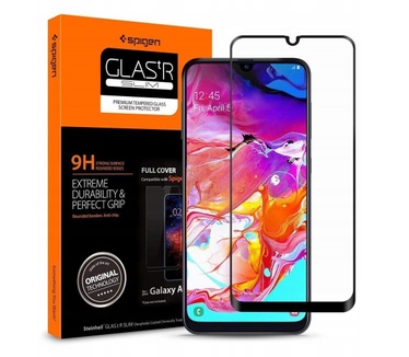 Spigen Full Cover Glass Protector Samsung Galaxy A70 Zwart