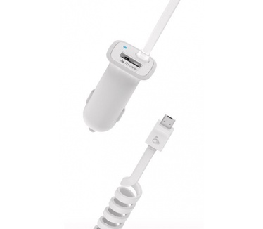 iHAVE Autolader Micro USB + USB - 2.1A (white)