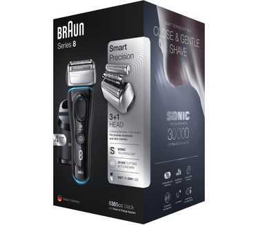 Braun Series 8 8385cc Volgende Generatie Elektrisch Scheerapparaat, Clean&Charge-station, Zwart