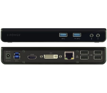 2-Power USB 3.0 Dual Display Docking Station