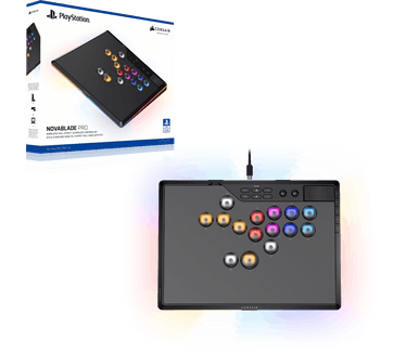 Corsair NOVABLADE PRO Draadloze Hall Effect Fight Controller, 2,4GHz Draadloos, PS5, PS4, PC - Zwart Zwart
