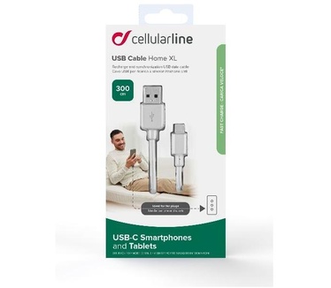 Cellular Line USB DATA CABLE HOME XL - USB-C