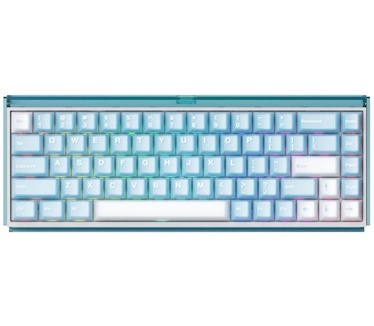 Akko Ray68 HE Blue White 65% AstroAim Magnetische Switch 8K Hz Hall Effect Hotswap ARGB Draadloze Gaming Toetsenbord