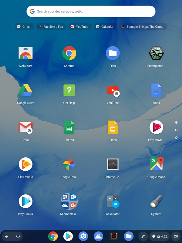 chrome os met tabletmodus chrome os