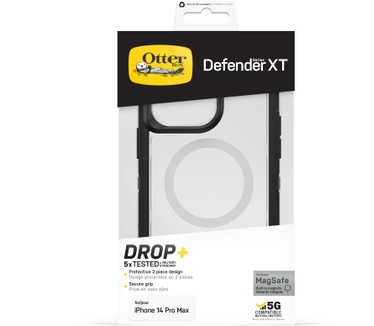 Otterbox OtterBox Defender XT-hoes voor iPhone 14 Pro Max met MagSafe, schokbestendig, valbestendig, ultrarobuust, 5x getest volgens militaire standaard, Black Crystal