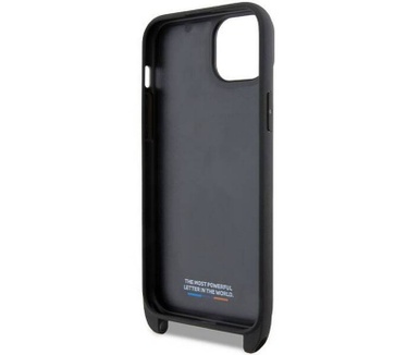 BMW M Carbon Tricolor met Strap Apple iPhone 15 Plus (6.7") Zwart Zwart