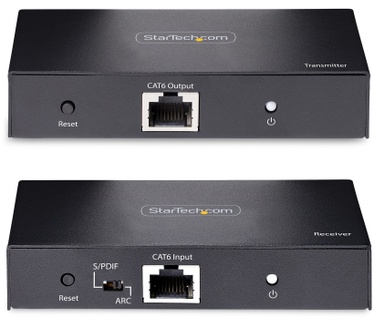 Startech.com 4K HDMI Extender Over CAT5/CAT6 Kabel, 4K 60Hz HDR Video Extender Tot 70m, HDMI Verlenger Over UTP/Ethernet Kabel, S/PDIF Audio Out, HDMI Transmitter/Receiver Kit