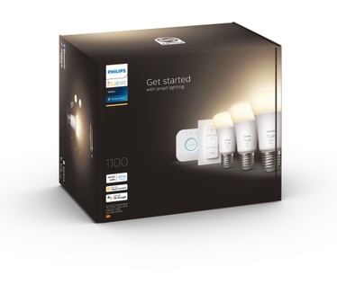 Philips Hue White Starterkit: 3 E27 slimme lampen (1100) + dimmer switch