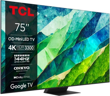 TCL 75C855 Zwart