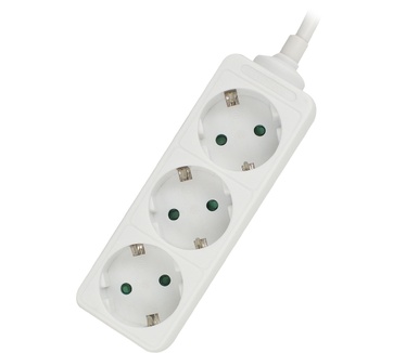 Ewent EW3958 Power Strip 3x outlets white