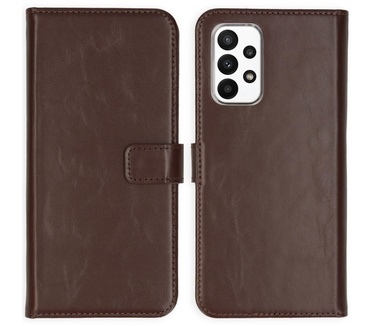 Selencia Echt Lederen Bookcase Samsung Galaxy A23 (5G) - Bruin