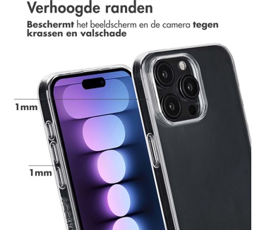 Accezz 100% Recycled Clear Backcover iPhone 15 Pro Max - Transparant