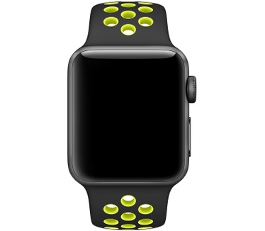 Apple Zwart/volt sportbandje van Nike (38 mm)