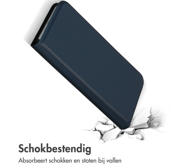 Accezz Premium Leather Slim Bookcase iPhone 14 Plus - Donkerblauw