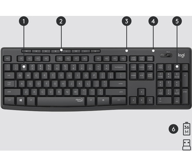 Logitech MK295 Silent Wireless Combo (Qwertz CH) Zwart