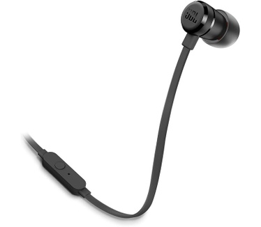 JBL JBL Tune 290 in-ear hoofdtelefoon met knoopvrije kabel en hoge basprestaties, universeel, met 1 afstandsbediening/microfoon, zwart Wit
