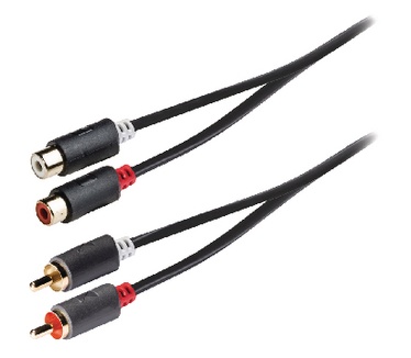 Konig 2 x RCA male/2 x RCA female, 2 m
