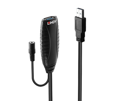 Lindy 10m USB 3.0 Zwart