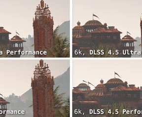 DLSS 3 versus DLSS 4.5 op 6k-resolutie