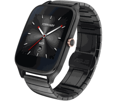 Asus ZenWatch 2 2016 Gun/Metal - L Zwart (Zwart)