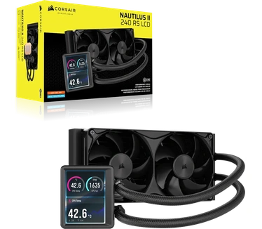 Corsair NAUTILUS II 240 RS LCD, 240mm Radiator, Liquid CPU Cooler