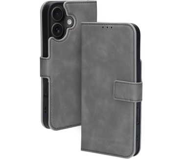 Mobiparts Classic Wallet Case Apple iPhone 16 Granite Grey (MagSafe Compatible)