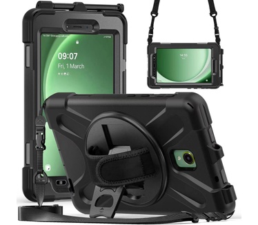 Accezz Full Protective backcover met strap voor de Samsung Galaxy Tab Active 5 - Zwart