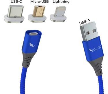 VOLTA 2.0 + 3 tips, 2m, 3A Blauw