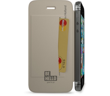 BeHello iPhone 5 / 5S / SE Book Case Transparent Back Gold