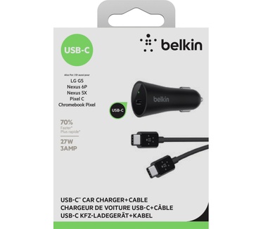 Belkin USB-C Autolader met USB-C kabel