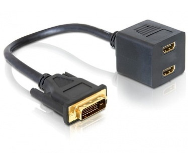 Delock Adapter DVI 25 male > 2x HDMI female