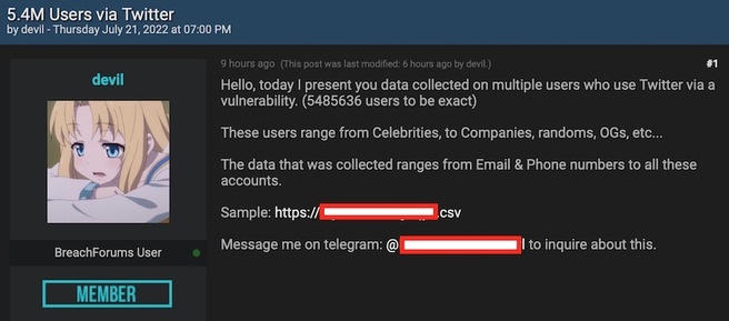 Twitter Breach Forums