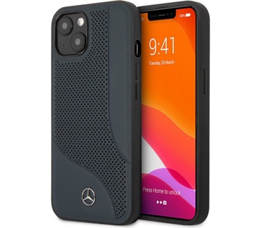 Mercedes-Benz Perforated Back Case - iPhone 13 (6.1") - Blauw Blauw