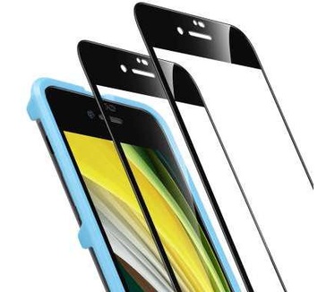 esr 3D Full Cover Glass met installatie frame Apple iPhone SE 2020 - Zwart 2-pack