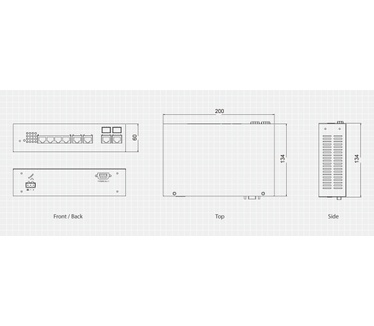 LevelOne 8-Port Industrial L2 Managed Fast Ethernet PoE Switch, 802.3at PoE+, 4 PoE Outputs, 2 Ports Gigabit SFP/RJ45 Combo, -40°C to 75°C