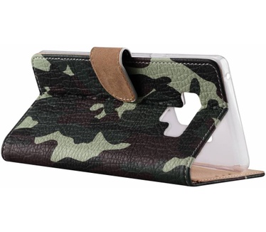 Leger Camouflage print lederen Bookcase hoesje voor de Samsung Galaxy Note 9 (Samsung Galaxy Note 9)