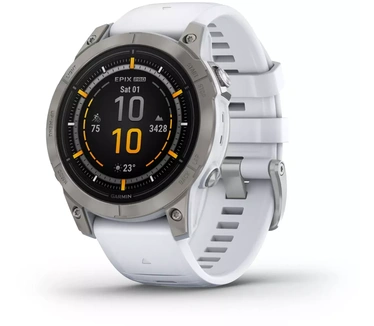 Garmin epix Pro (Gen 2), 47mm, Sapphire Edition Titanium (Wit)