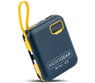 Mojogear MINI GO 10.000mAh powerbank met kabels - Blauw