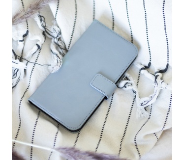 Selencia Echt Lederen Bookcase Samsung Galaxy S21 - Lichtblauw