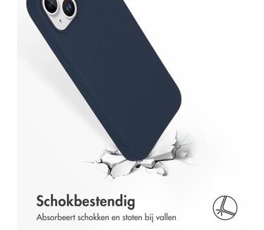 Accezz Liquid Silicone Backcover met MagSafe iPhone 15 Plus - Donkerblauw