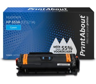 PrintAbout Huismerk HP 653A (CF321A) Toner Cyaan