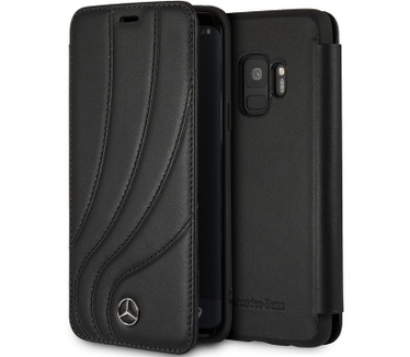 Mercedes-Benz New Organic II Leather Case Samsung Galaxy S9 Zwart  Zwart