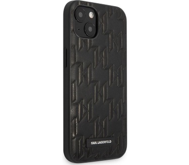 Karl Lagerfeld Monogram Plaque Back Case - iPhone 13 Mini - Zwart Zwart