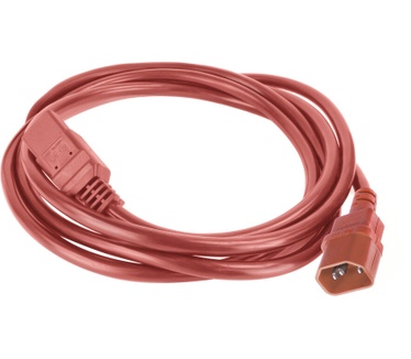 ACT Netsnoer C14 - C21 IEC60320 rood 1 m
